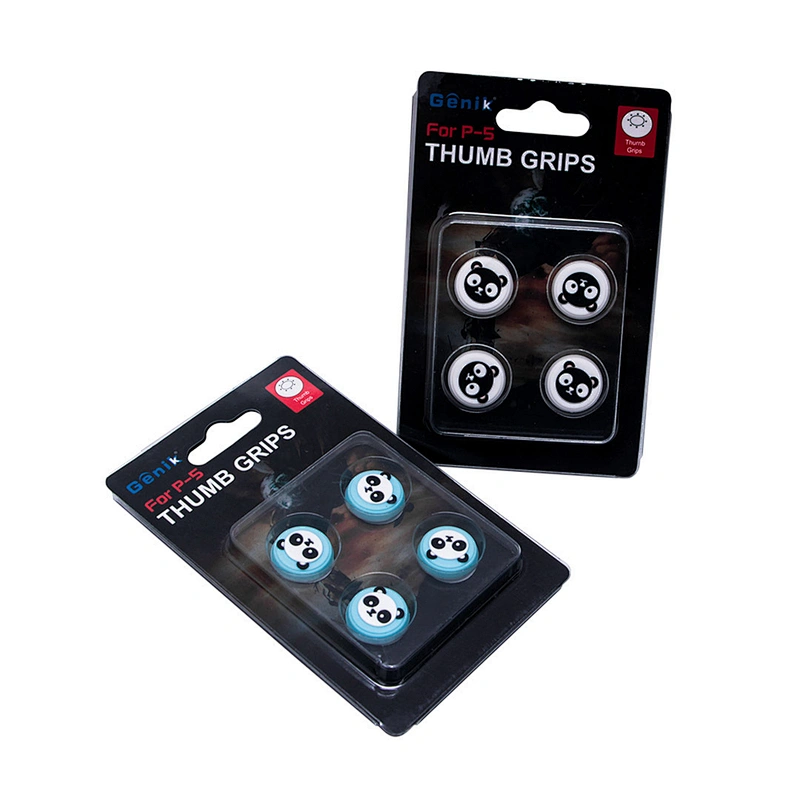 Cute Panda Custom Design For PS5 For PS4 Silicone Thumb Stick Grip Kits Analog Covers Joystick Button Protector For Game Pad