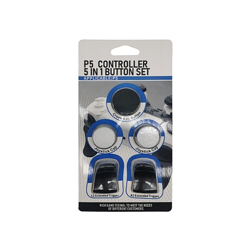 Game Joystick Extender Triggers Removable Thumbstick Button Kits Thumb Stick Grip Key Cap for PS5 Controller