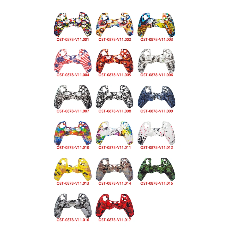 Manufacturer For PS5 Customized Silicone Case Front Back Side Smooth Silicone Case Grips Silicone Case For PS5 Controller