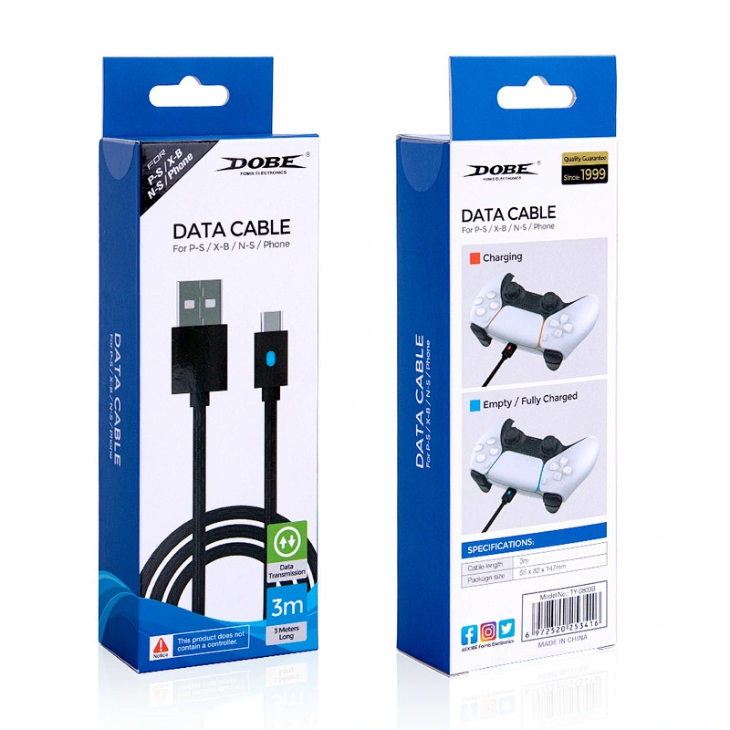 Durable 3M Customized Type C Charging Cable USB Data Cable for PS5 Controller for Switch USB-C Charge Cable