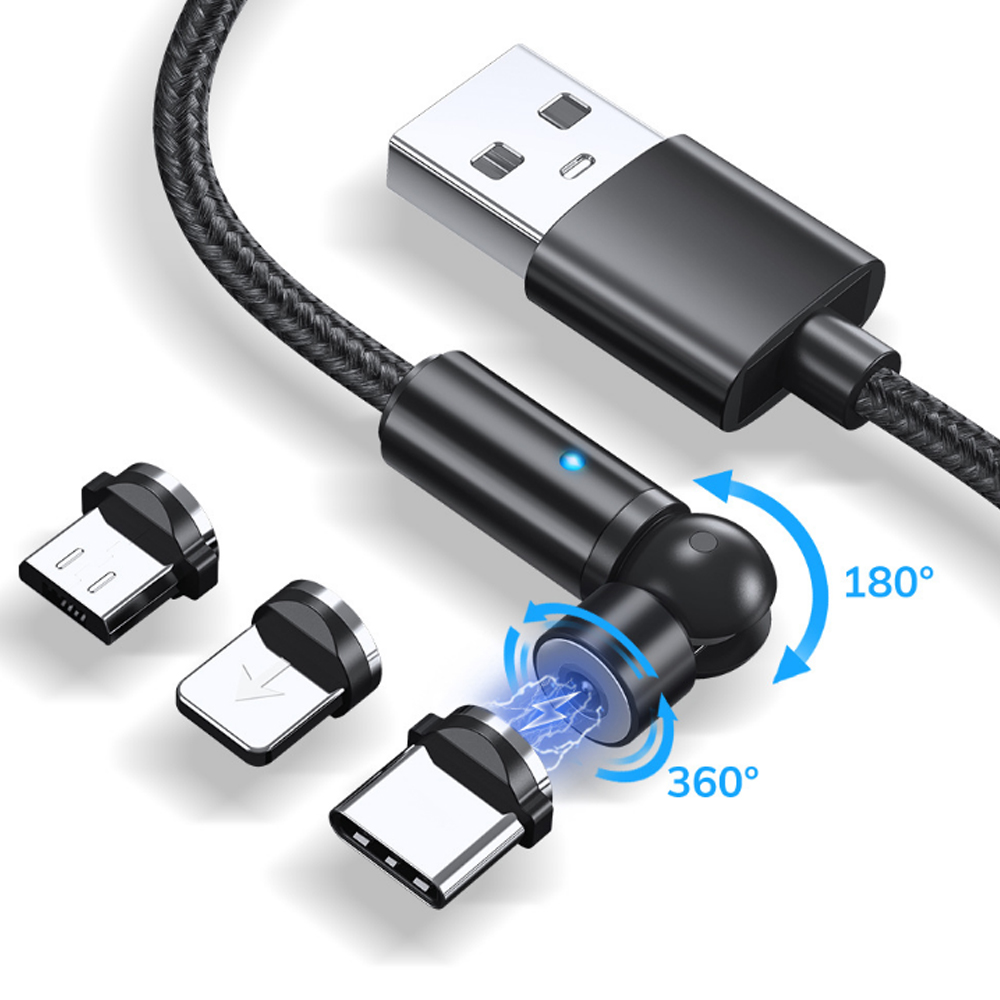 3 in 1 2M Type C Micro 8 Pin Magnetic Adapter USB Charging Cable for PS5 for PS4 Game Controller