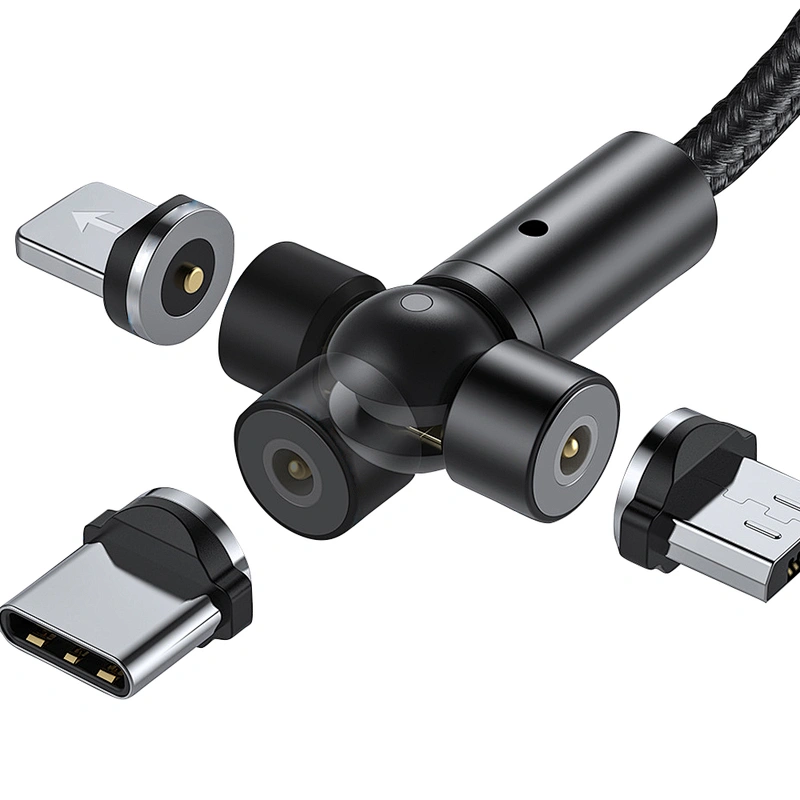 3 in 1 2M Type C Micro 8 Pin Magnetic Adapter USB Charging Cable for PS5 for PS4 Game Controller