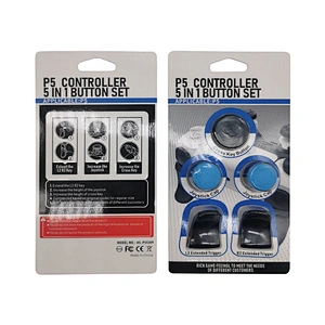 Game Joystick Extender Triggers Removable Thumbstick Button Kits Thumb Stick Grip Key Cap for PS5 Controller