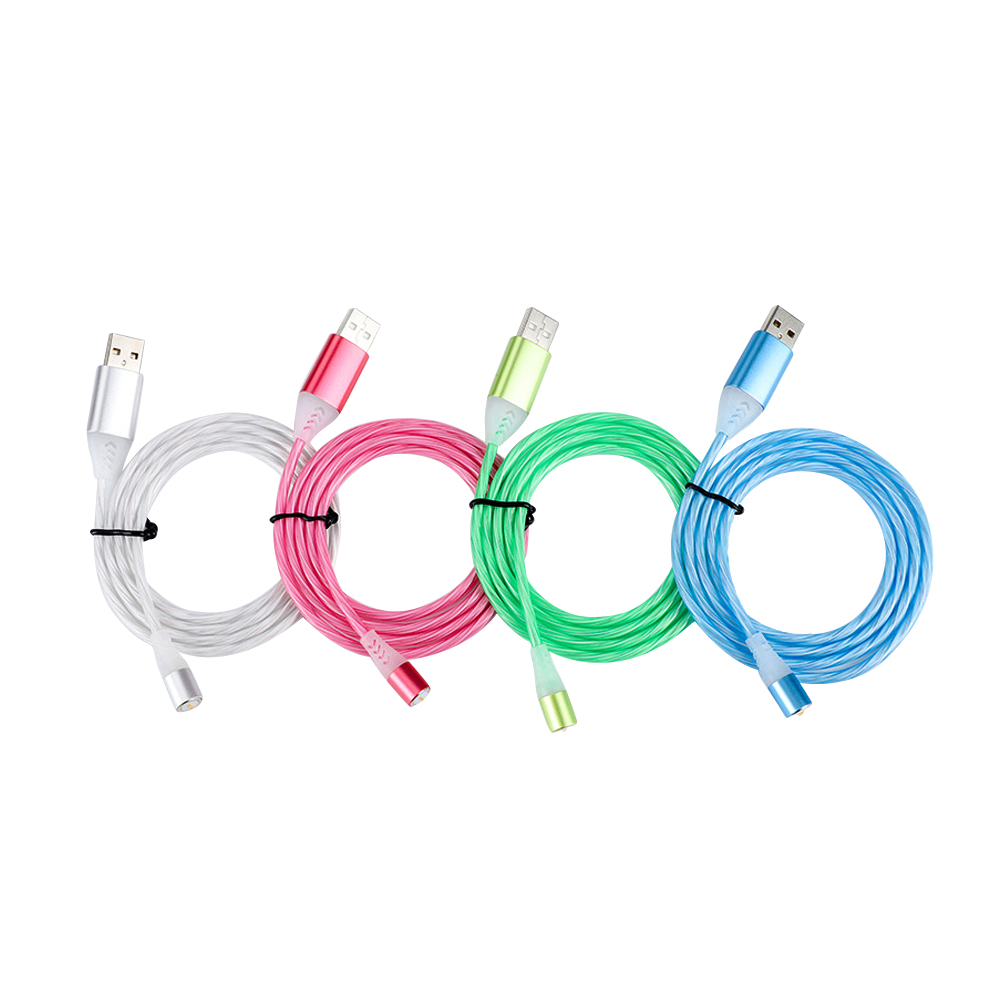 Manufacturer Game Accessories 2M Magnetic Adapter USB Charging Cable With Rotating LED AM16 For PS5 For PS4 Controller