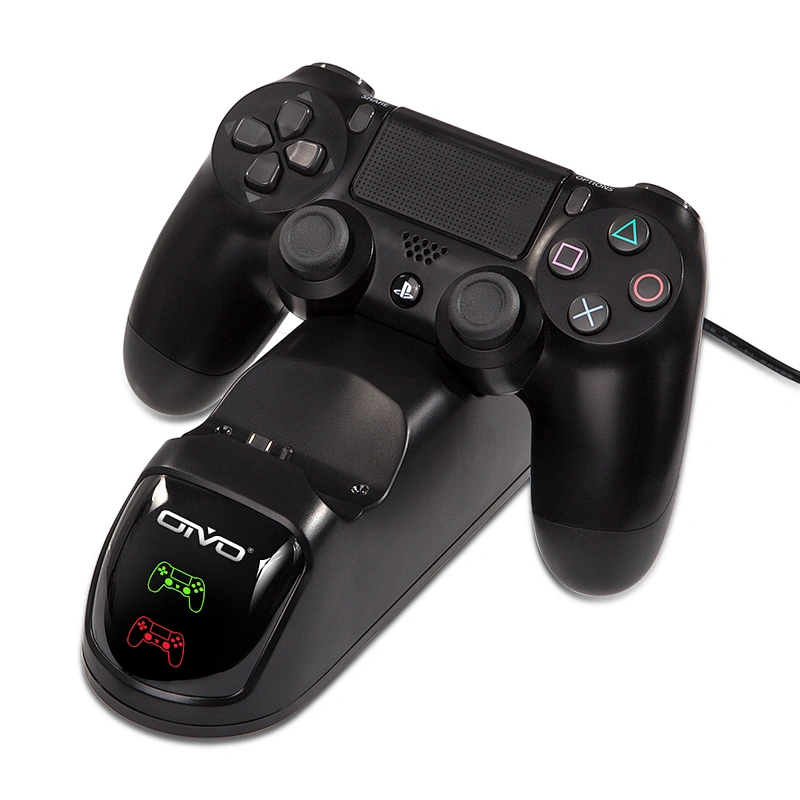 for PS4 Wireless Game Controller Durable With LED Display Dual Charging Dock Station with Indicators