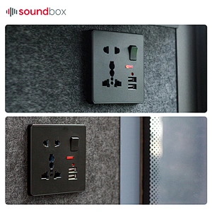 Indoor office meeting booth office phone booths with LED light
