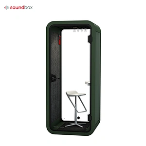 Indoor office meeting booth office phone booths with LED light