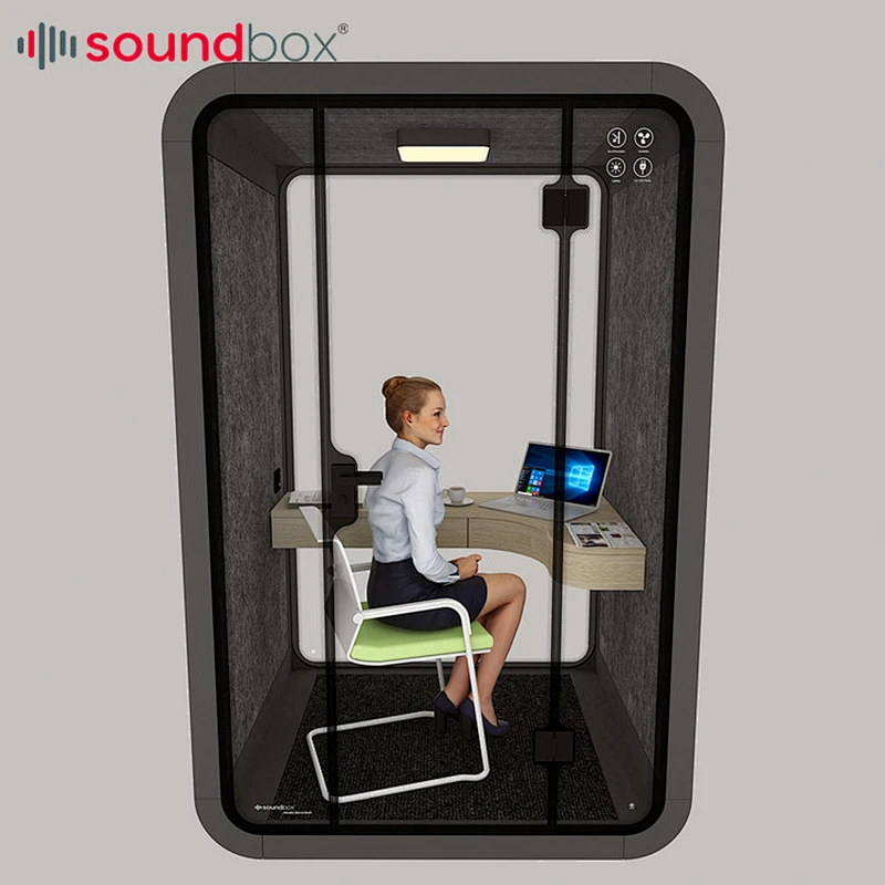 1.236*1.5*2.3m sound absorbing booth/soundproof booth pod