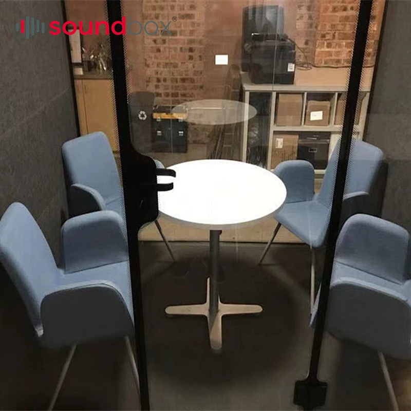 Indoor Glass Acoustic Soundproof Booth For Office Meeting Use