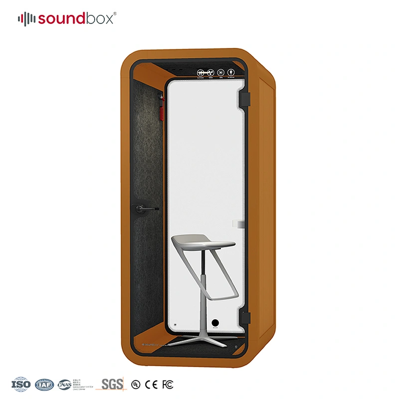 Indoor office meeting booth office phone booths with LED light