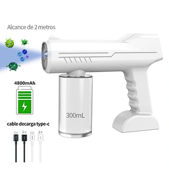 Mist Disinfection Machine Blue Light Sprayer Portable Steam Atomizer Blue Light nano fogging sprayer gun