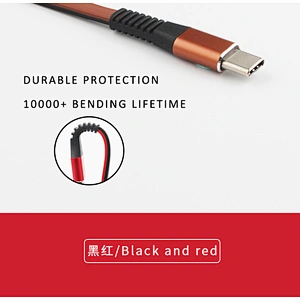 Flat type C fast charging USB cable micro data cable