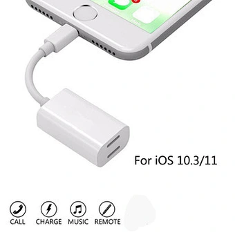 2019 Dual original 2 in 1 charging adapter for phone ABS data sync splitter get free samples mini converter