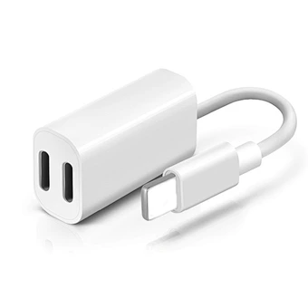 2019 Dual original 2 in 1 charging adapter for phone ABS data sync splitter get free samples mini converter