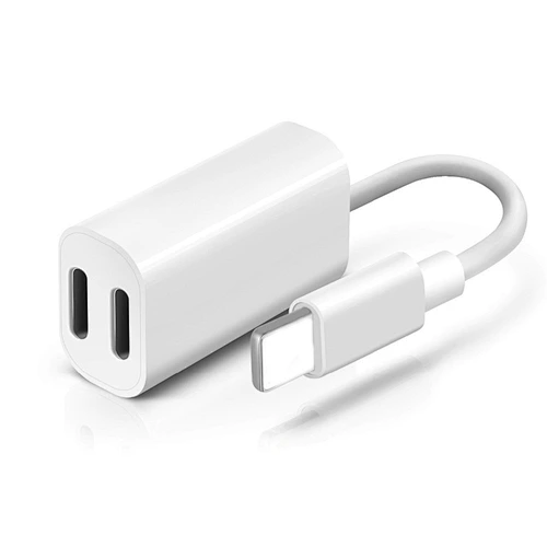 2019 Dual original 2 in 1 charging adapter for phone ABS data sync splitter get free samples mini converter
