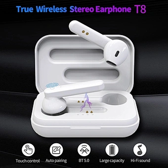 HD sound earphones TWS wireless earbuds with charging case