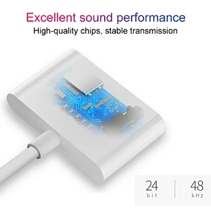 2019 Dual Dongle Splitter Support iPhone for Using 3.5MM Jack Headphone and Charging adapter cable