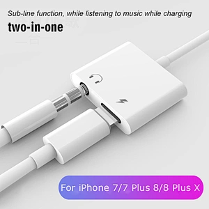 Listen Music And Charging Data Sync High Quality Audio Adapter Cable For iPhone X Audio Adapter Splitter