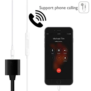 Headphones Jack Charge and Audio Splitter for iPhone 7 Audio Charging Adapter for Earphone