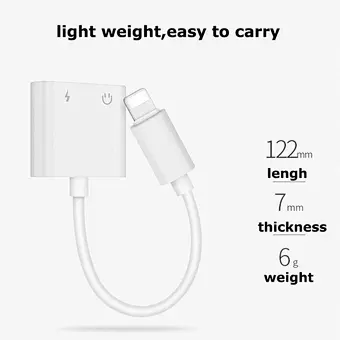 2019 3.5mm Aux Headphone Earphones Jack Adapter dual 2 in 1 splitter Compatible with Phone 7/8/X