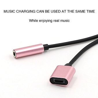 2 in 1 Audio Headphone Splitter 8 pin double light ning Charging Cable Connector Adapter for iphone