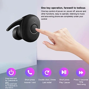cheap sports earphone running wireless headset TWS magnetic earbuds