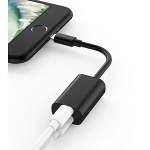 2 In 1 dual Light-ning jack audio Splitter Cable music call Phone Charging Adapter