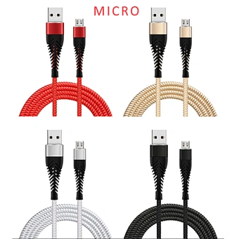 Micro USB Cable 2.1A Fast Data Sync Charging Cable For Samsung Huawei Xiaomi LG Android Micro usb Mobile Phone Cables