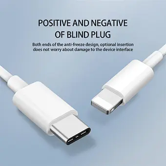 For iphone PD Usb Date Cable High Quality 1M PD 18W Fast Charing Cable for Lighting to USB-C Type-c cable