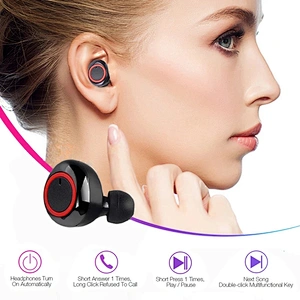colored bass TWS wireless earphone mini magnetic earbuds