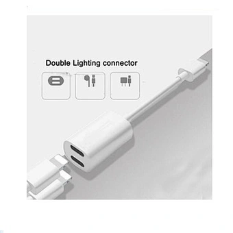 2019 Dual Adapter Splitter Replacement for Phone 8 Pin 2 in 1 Headphone Jack Aux Audio converter Cable
