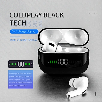 Bt 5.0 Wireless Headset Ipx-5 Waterproof Earphone Headphones With Led Display Earbuds