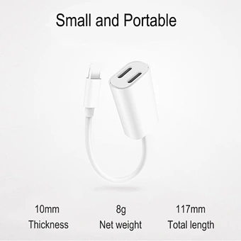 2019 Dual original 2 in 1 charging adapter for phone ABS data sync splitter get free samples mini converter