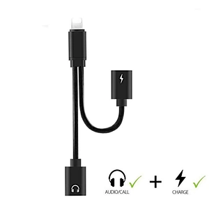 dual Jack Music Call Converter 2 in 1 audio charger splitter cable for iphone