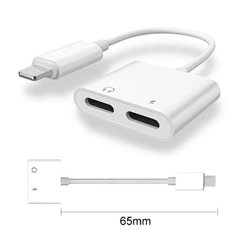 2019 3.5mm Aux Headphone Earphones Jack Adapter dual 2 in 1 splitter Compatible with Phone 7/8/X