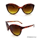 Cat-eye Turtle Oval PC Frame Sunglasses
