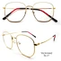 Anti Blue Light Computer Glasses Metal Polygonal Frame For Men and Women
