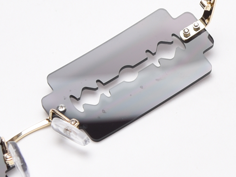recycled metal sunglasses, customized