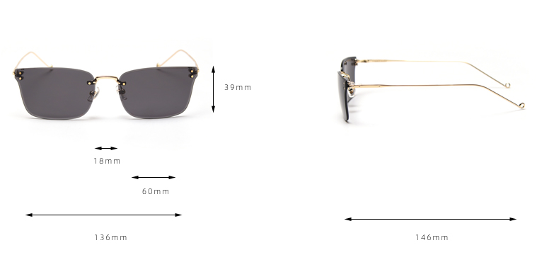 frameless sunglasses for women, customized