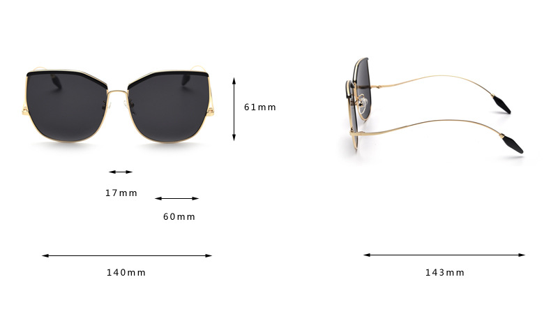 Trend Metal Ocean Piece Sunglasses