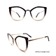 Ladies Cat-eye PC and Metal Mixed Frame Sunglasses