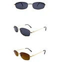 Men Fashion Metal Small Frame Sunglasses