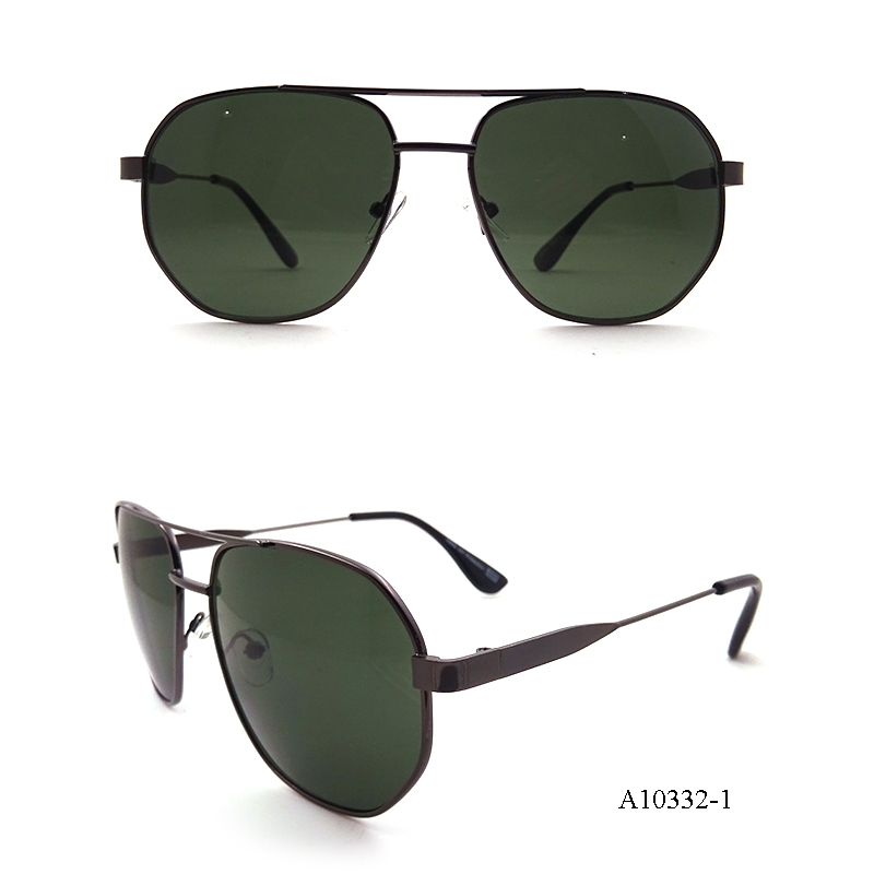 Aviator Oval Metallic Frame Sunglasses