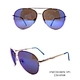Oval Metal Frame Sunglasses