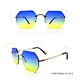 irregular shape metal sunglasses