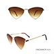 irregular shape  metal sunglasses