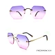 irregular shape metal sunglasses