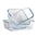 Durable using low price Portable lunch box with lid lock Storage Glass Food Container