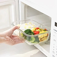 Popular Hermetic Microwave Oven Use Safe Glass Food Storage Container Leakproof Kitchen Lunch Box