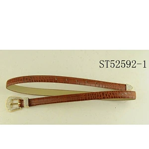Diamond-bordered Buckle With PU Belt